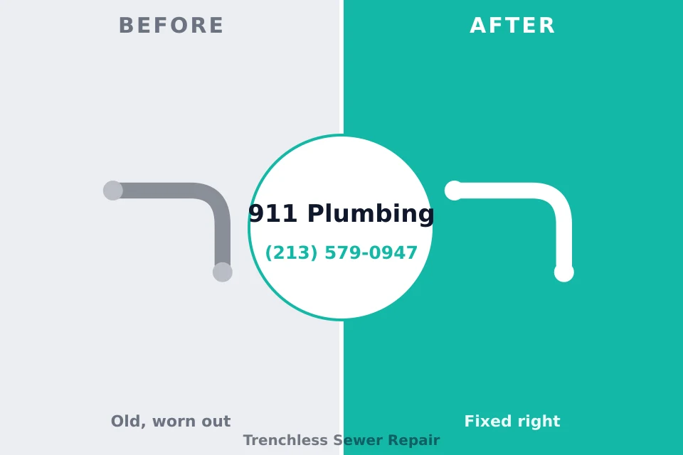 Before and after: plumbing company Schlusser, PA